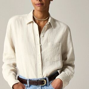 J.Crew Garcon Classic Fit Linen Shirt - 8 - Flax
